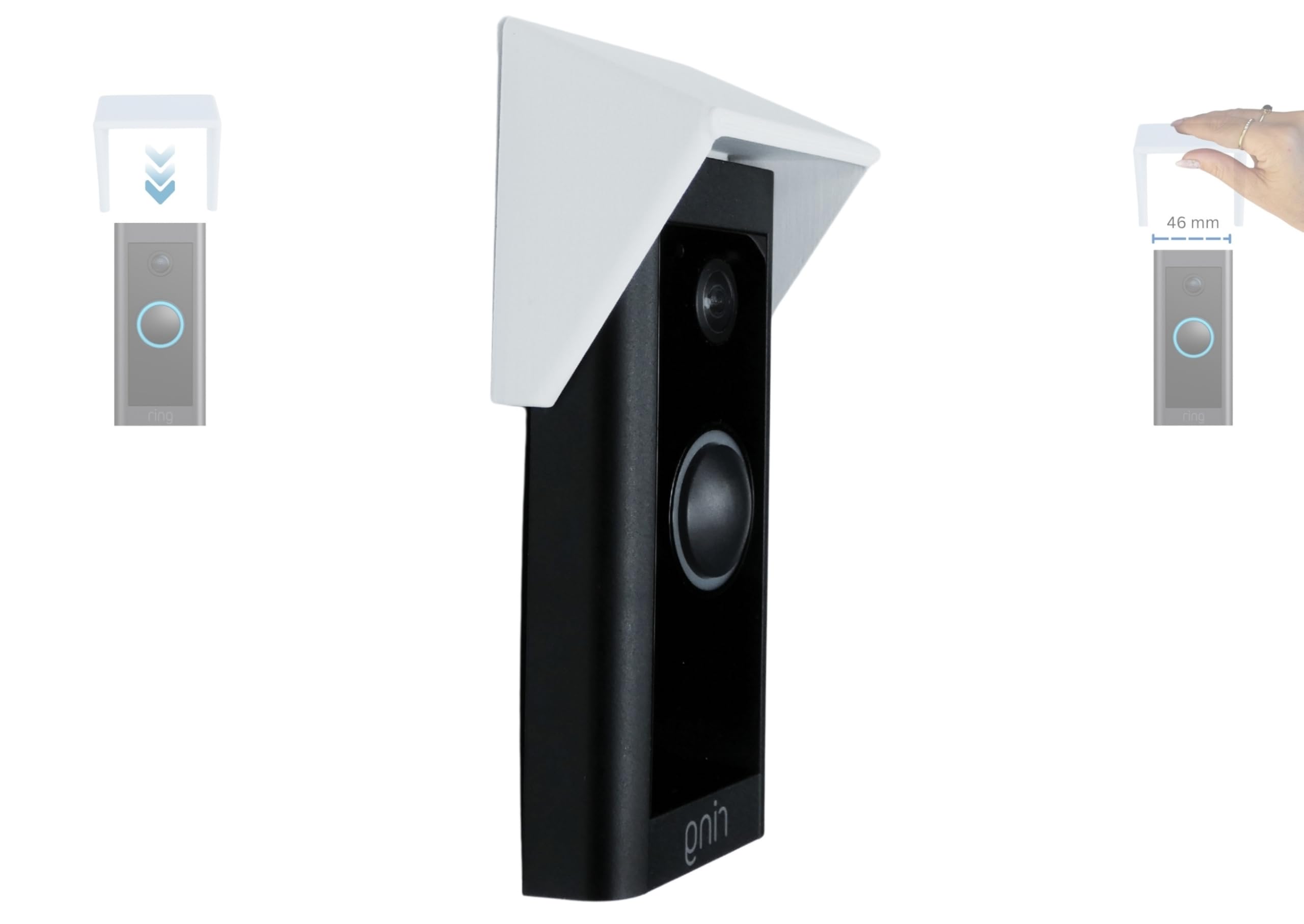 Ring Doorbell Guard Slim (46mm Width) (White)