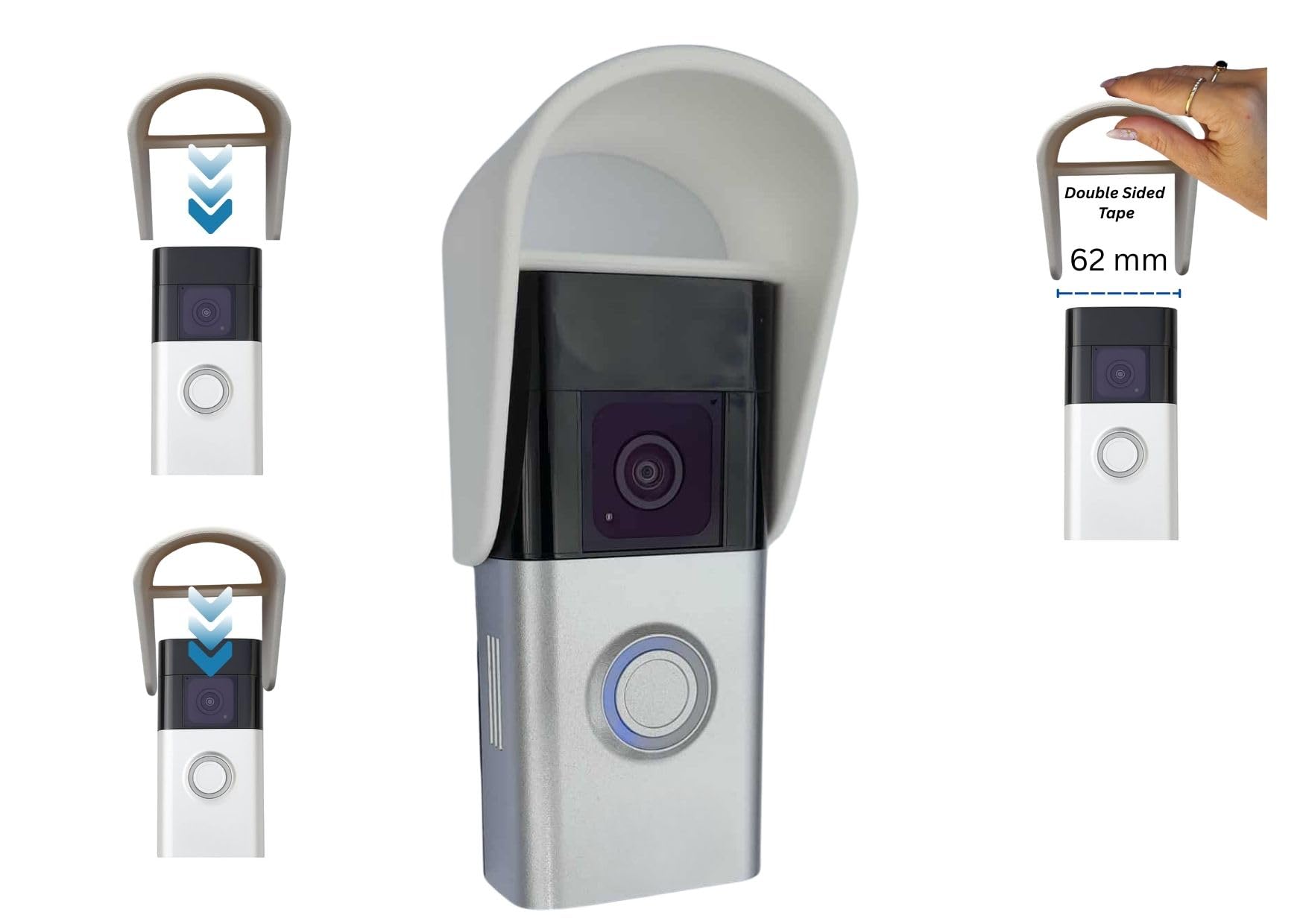 Ring Doorbell Guard Round (62mm Width) (White)
