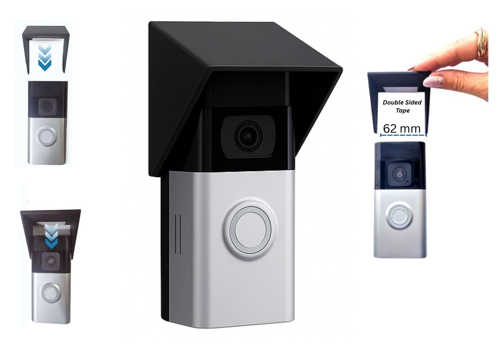 Ring Doorbell Guard Standard (62mm Width) (Black)